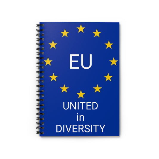 Spiral Notebook - EU Flag and Motto - AFFORDABLE MARKET