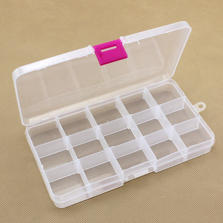 Plastic 15 compartment transparent storage box - AFFORDABLE MARKET