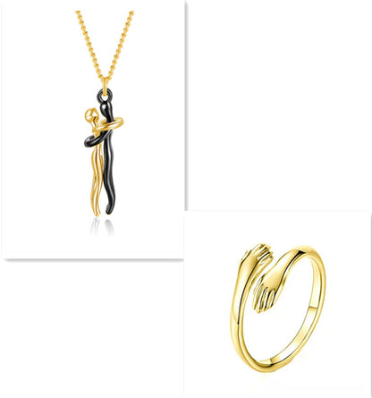 Couple Love Hug Necklace