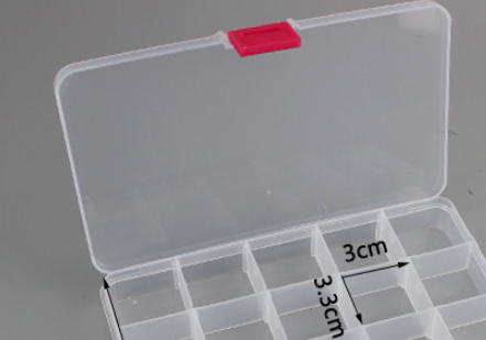 Plastic 15 compartment transparent storage box - AFFORDABLE MARKET