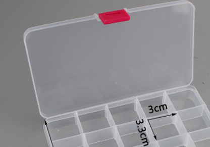 Plastic 15 compartment transparent storage box - AFFORDABLE MARKET