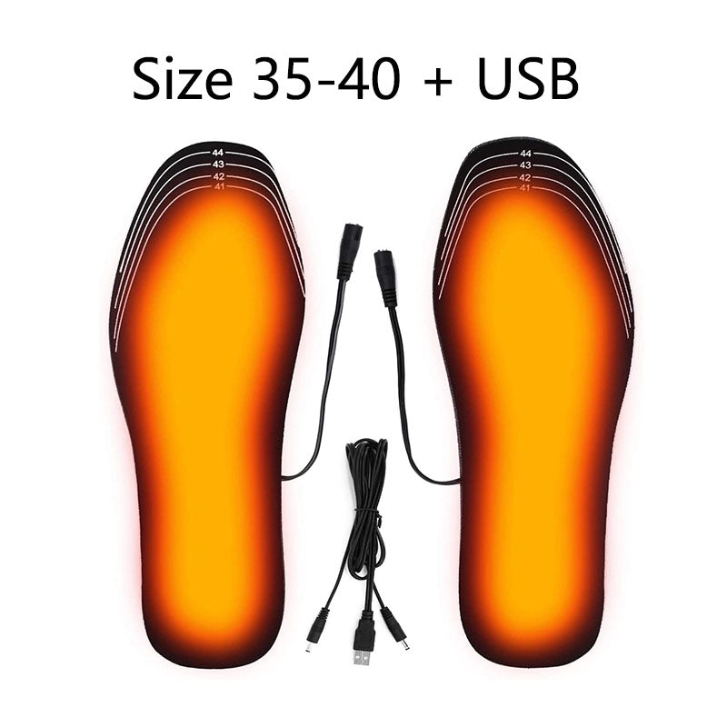 USB Heated Shoes Insoles Can Be Cut Winter Warm Heating Insoles Pad Feet For Boots Sneaker Shoes - AFFORDABLE MARKET