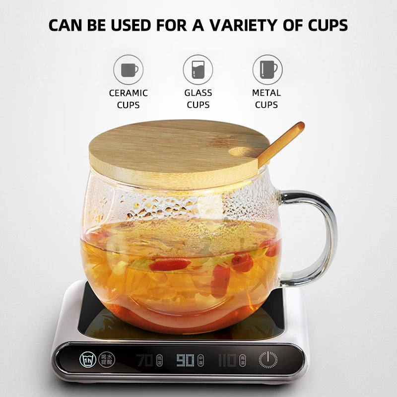 New Potable USB Coffee Mug Cup Warmer with 3 Temperature Settings for Office Desk Use Home Office Smart Electric Beverage Warmer