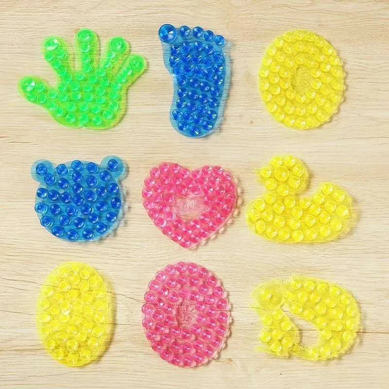 Baby 5 Pcs/Set Bathing Toys Kids Strong Double Side Vacuum Magic Plastic Suckers Cute Bathroom Suction Stand Holder Bathing Toys