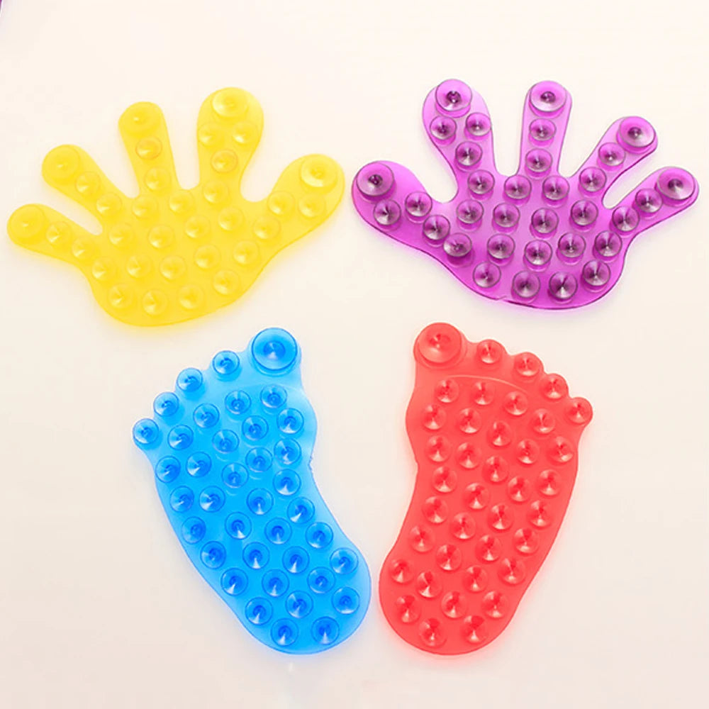 Baby 5 Pcs/Set Bathing Toys Kids Strong Double Side Vacuum Magic Plastic Suckers Cute Bathroom Suction Stand Holder Bathing Toys