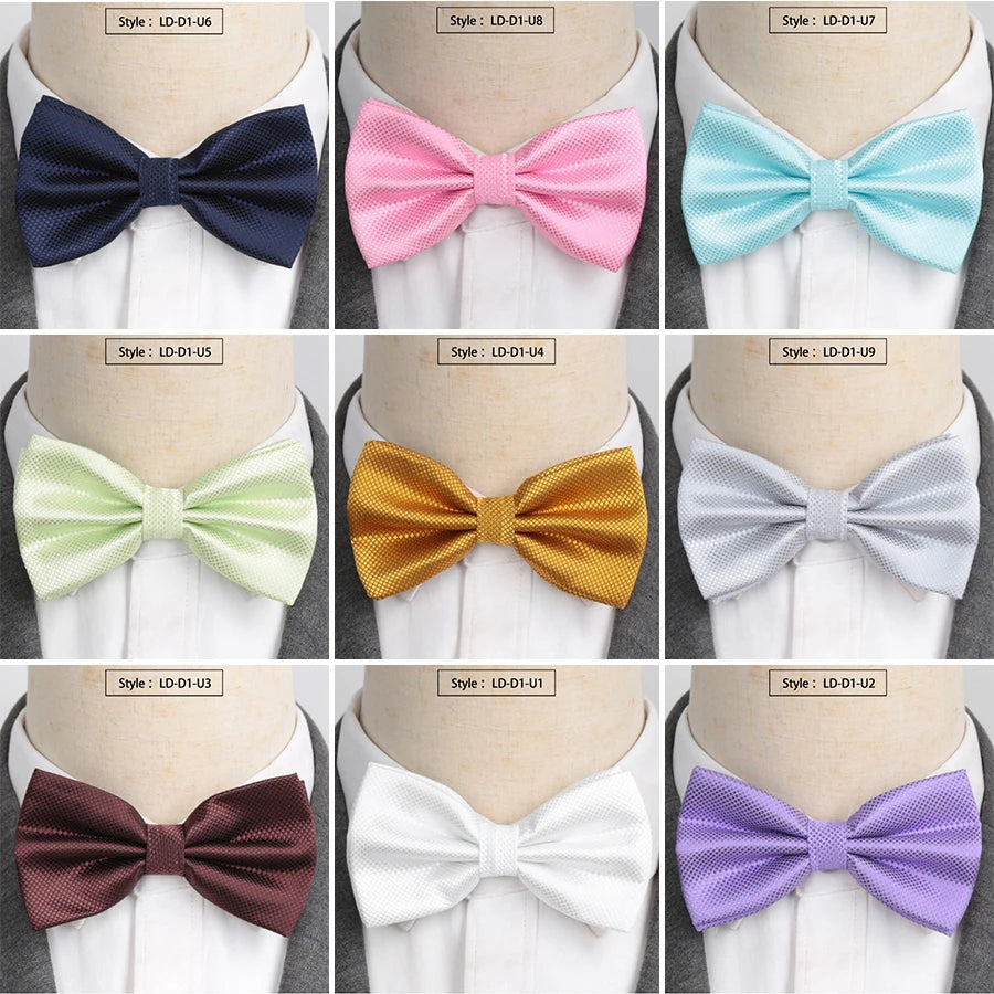 Men Ties Fashion Butterfly Party Wedding Bow Tie for Boys Girls Candy Solid Color Bowknot Wholesale Accessories Bowtie