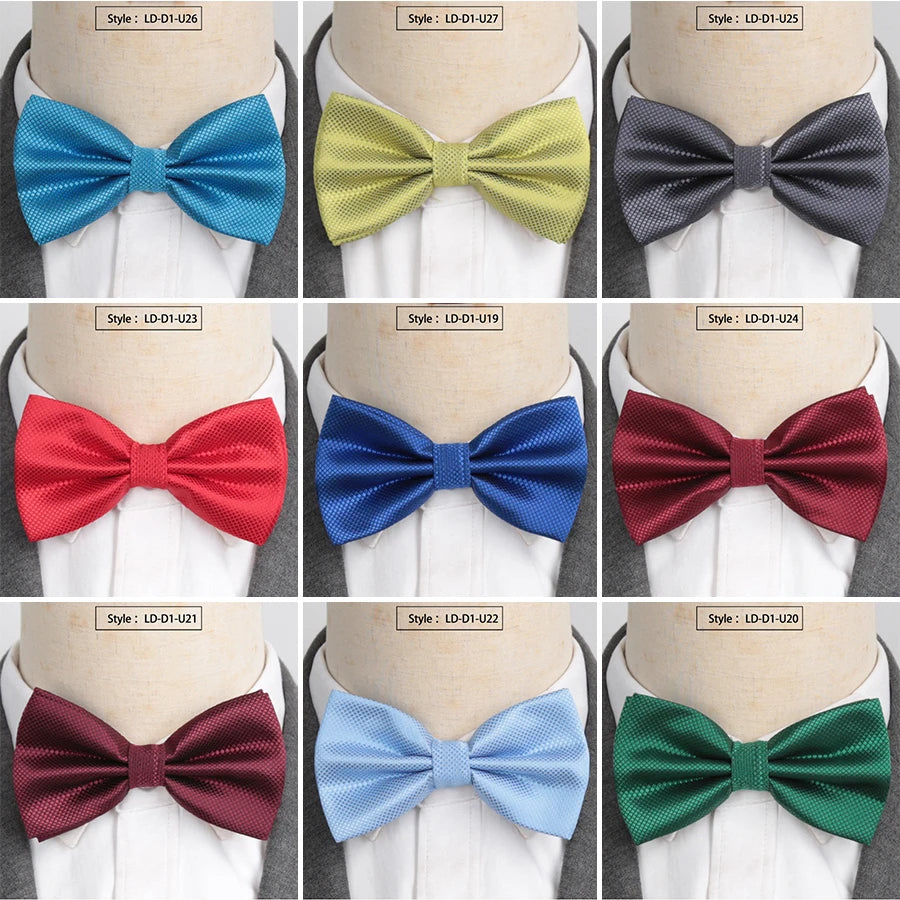 Men Ties Fashion Butterfly Party Wedding Bow Tie for Boys Girls Candy Solid Color Bowknot Wholesale Accessories Bowtie