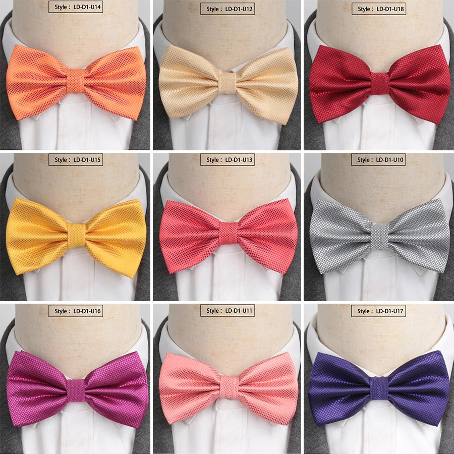 Men Ties Fashion Butterfly Party Wedding Bow Tie for Boys Girls Candy Solid Color Bowknot Wholesale Accessories Bowtie