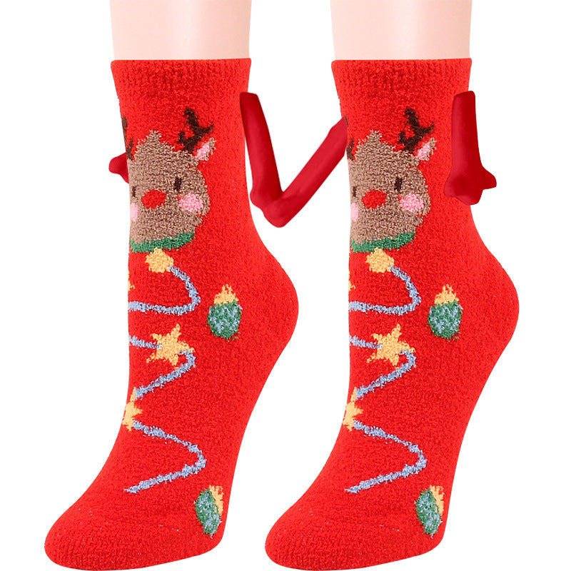 Christmas Supplies Coral Fleece Tube Socks Warm Slipper Bed Socks Winter Soft Warm Slipper - AFFORDABLE MARKET