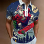 Christmas Series Lapel New Casual Short Sleeve - AFFORDABLE MARKET