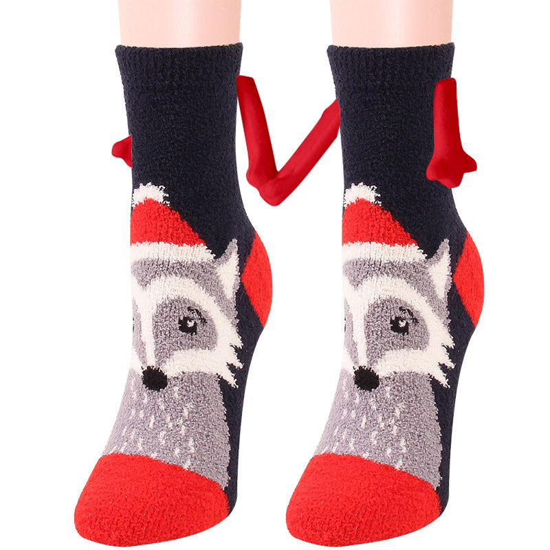 Christmas Supplies Coral Fleece Tube Socks Warm Slipper Bed Socks Winter Soft Warm Slipper - AFFORDABLE MARKET