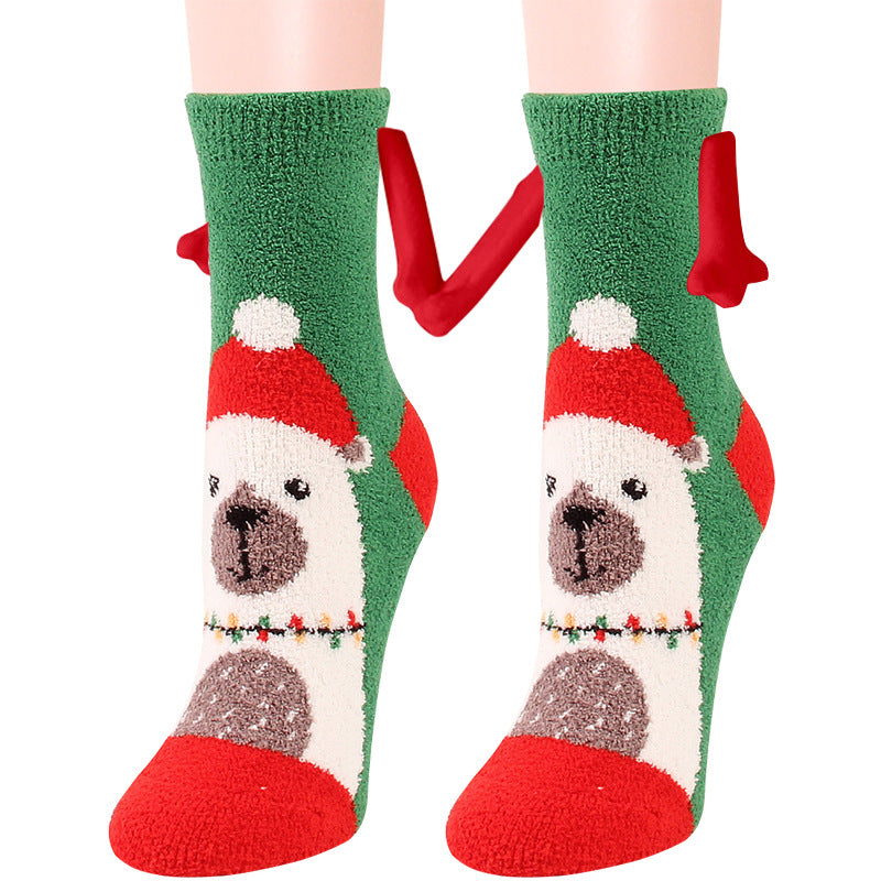 Christmas Supplies Coral Fleece Tube Socks Warm Slipper Bed Socks Winter Soft Warm Slipper - AFFORDABLE MARKET