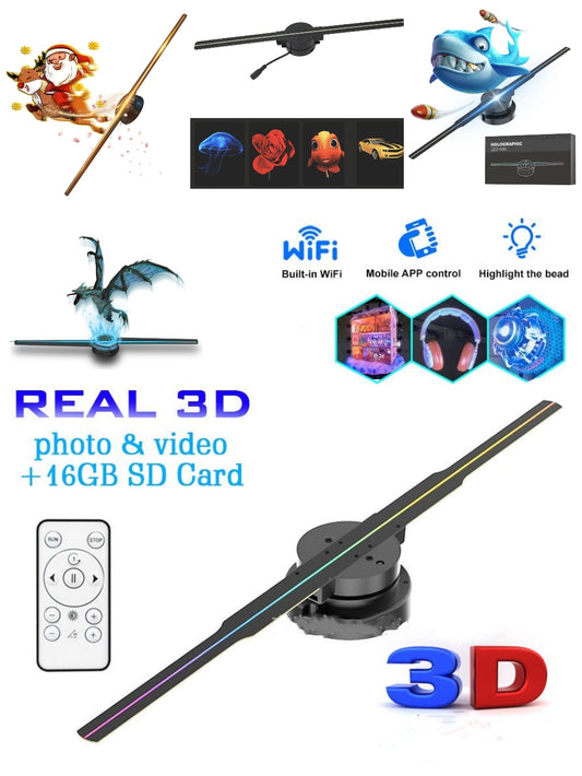 Rotating 3D Holographic Projector