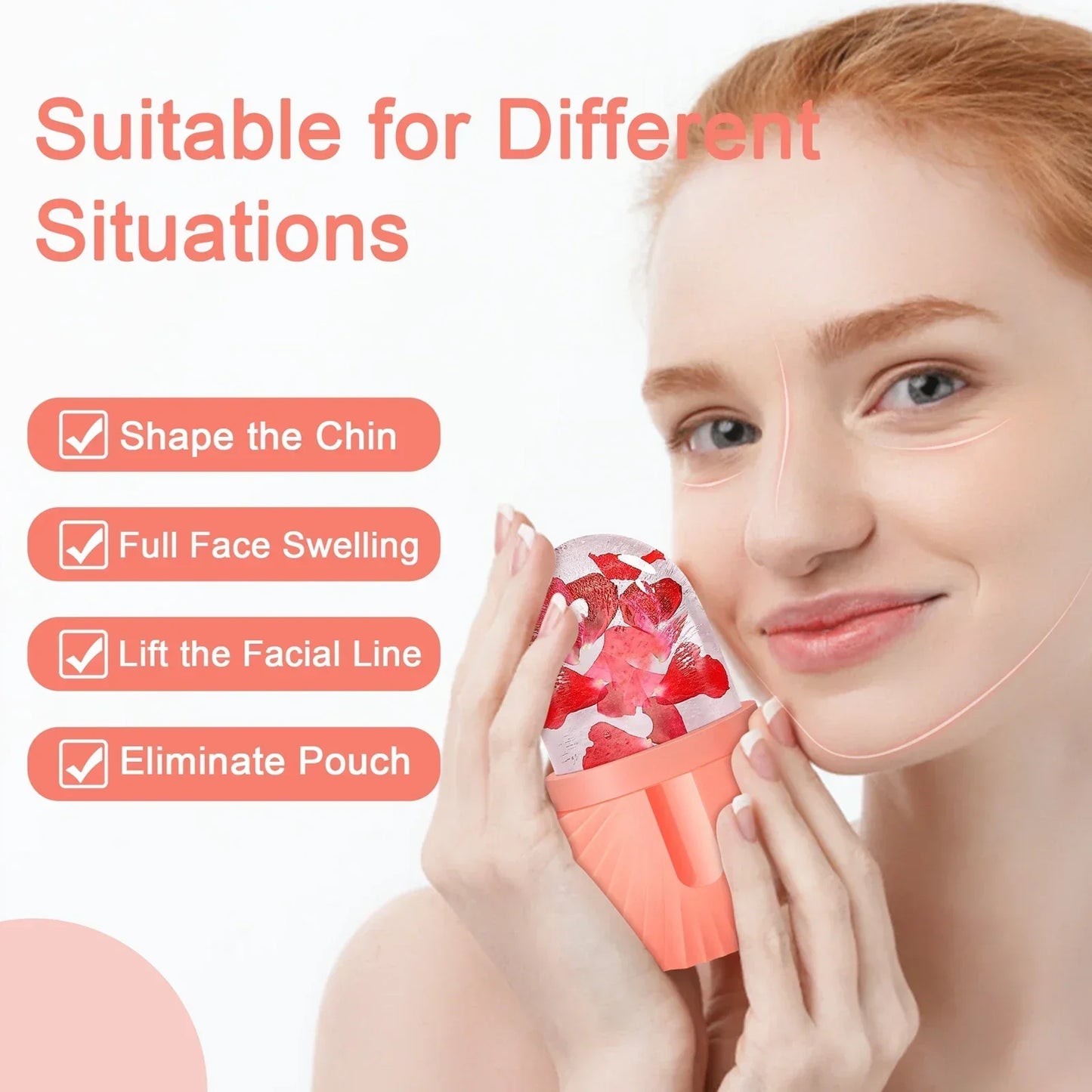 Silicone Ice Cube Trays Acne Skin Care Tool