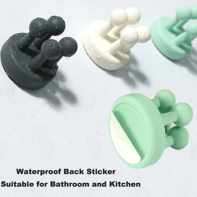 Silicone Toothbrush Razor Holders Hook, Towel Key Plug Holder Hangers