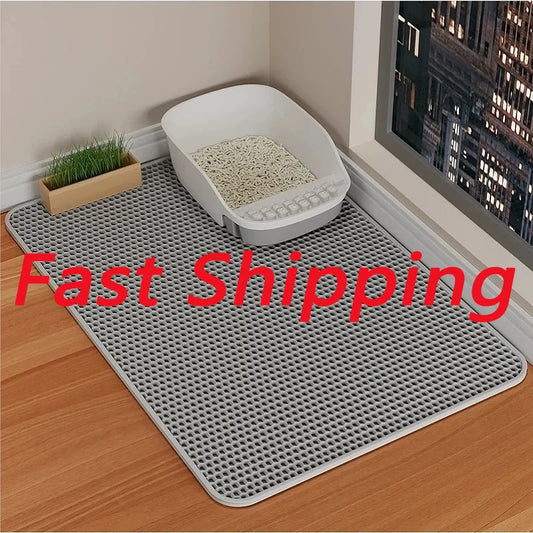 Cat Litter Box Mat Waterproof Double Layer and Clean Supplies