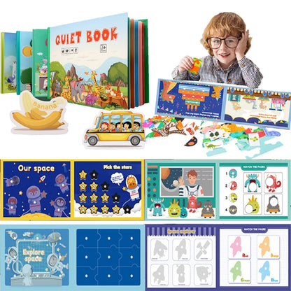 Montessori Educational Stickers Magic Puzzle Book
