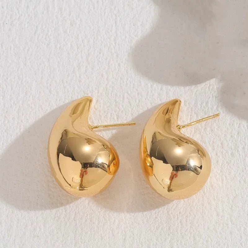 Gold Plated Tear Drop Earrings