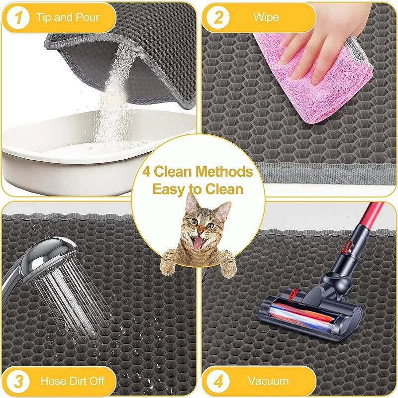 Cat Litter Box Mat Waterproof Double Layer and Clean Supplies