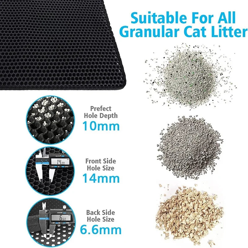 Cat Litter Box Mat Waterproof Double Layer and Clean Supplies