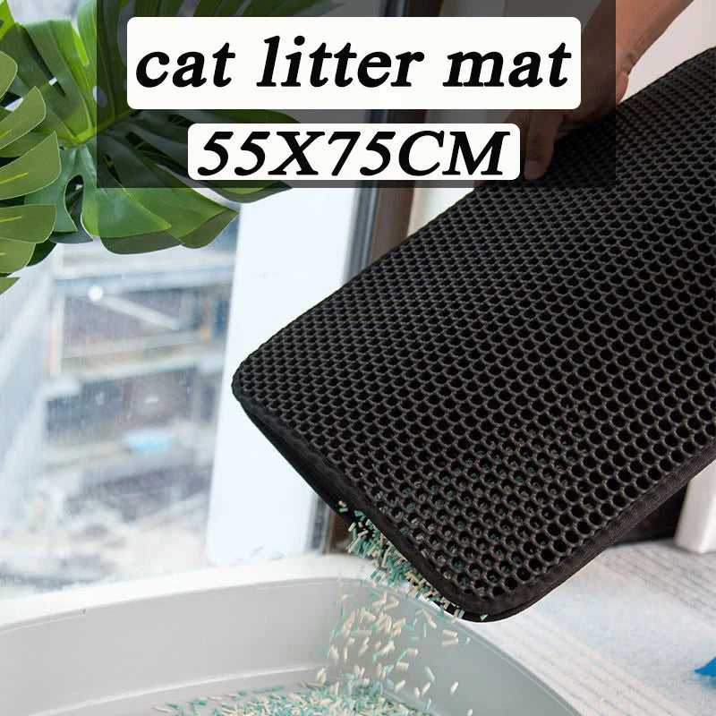 Cat Litter Box Mat Waterproof Double Layer and Clean Supplies