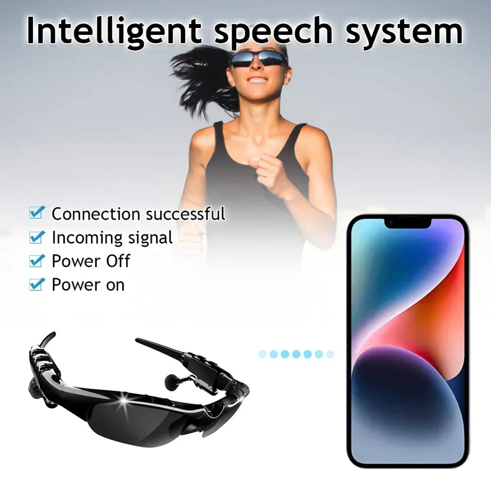 Smart Bluetooth 5.0 Audio Glasses Outdoor Sports Cycling Surround Sound Headphones Listen To Music Call Polarized Sunglasses