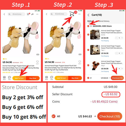 Animal Hand Finger Doll