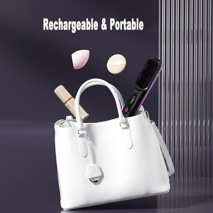 2 In 1 Straight Hair Curler Portable Comb
