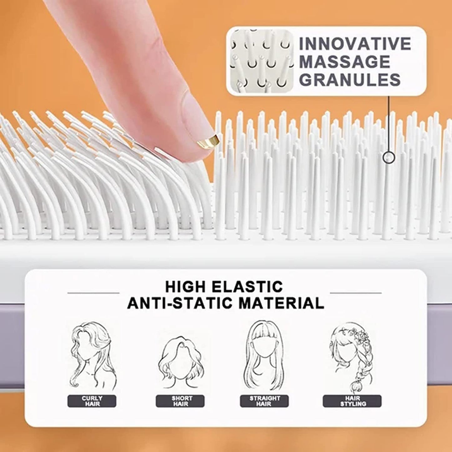 Self Cleaning Hair Comb