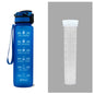 Tritan Water Bottle With Time Marker and Leakproof Cup