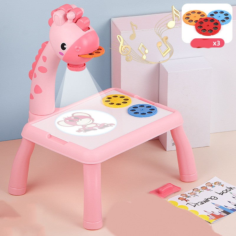 Children LED Projector Art Drawing Table Toys Painting Board Desk