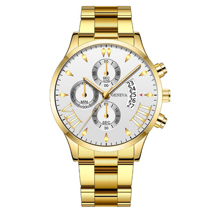 Fashion Calendar Steel Band Quartz Men's Watch - AFFORDABLE MARKET