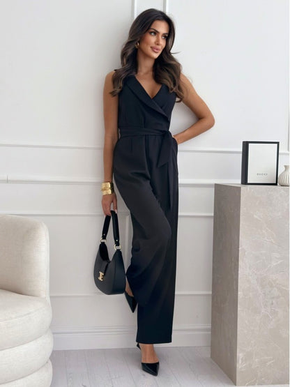 Summer V-neck Sleeveless Women's Jumpsuit