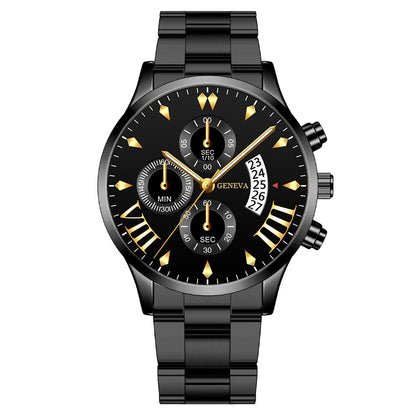 Fashion Calendar Steel Band Quartz Men's Watch - AFFORDABLE MARKET