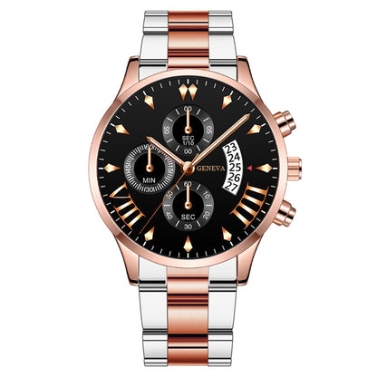 Fashion Calendar Steel Band Quartz Men's Watch - AFFORDABLE MARKET