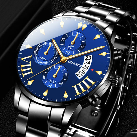 Fashion Calendar Steel Band Quartz Men's Watch - AFFORDABLE MARKET