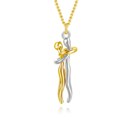 Couple Love Hug Necklace