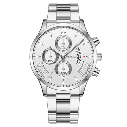 Fashion Calendar Steel Band Quartz Men's Watch - AFFORDABLE MARKET