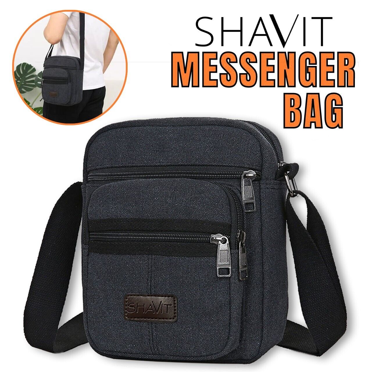 Messenger Bag Shoulder Bag Crossbody Canvas Bags Casual Satchel Vintage Bag - AFFORDABLE MARKET