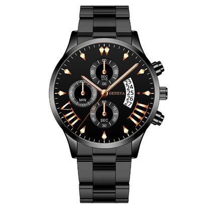 Fashion Calendar Steel Band Quartz Men's Watch - AFFORDABLE MARKET