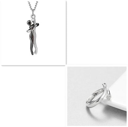 Couple Love Hug Necklace