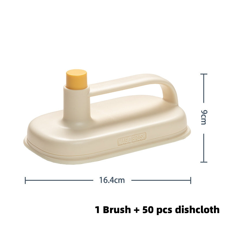 Kitchen Bathroom Toilet Cleaning Magic Brush Glass Wall Cleaning Bath Brush Handle Cleaning Rag Ceramic Window Slot Clean Brush Kitchen Gadgets - AFFORDABLE MARKET