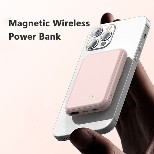 Mini Fast Charging Magnetic Wireless Power Bank 5000 MAh Portable - AFFORDABLE MARKET