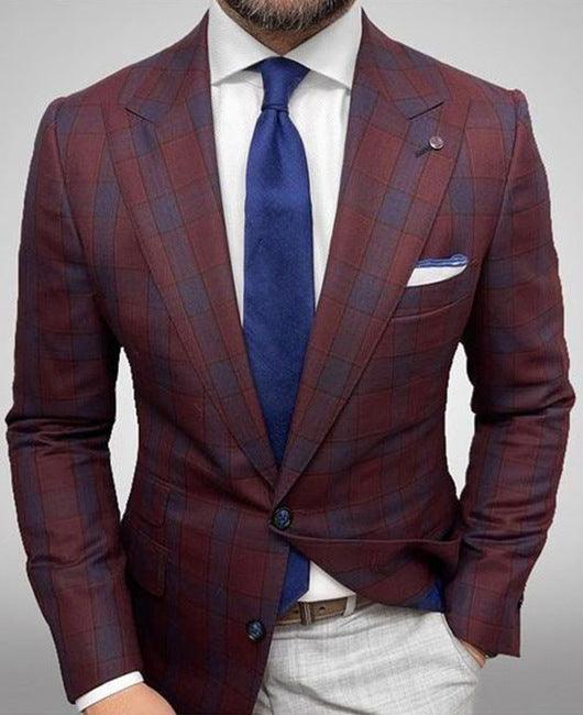 Men's Striped Blazer Casual Slim Fit - AFFORDABLE MARKET