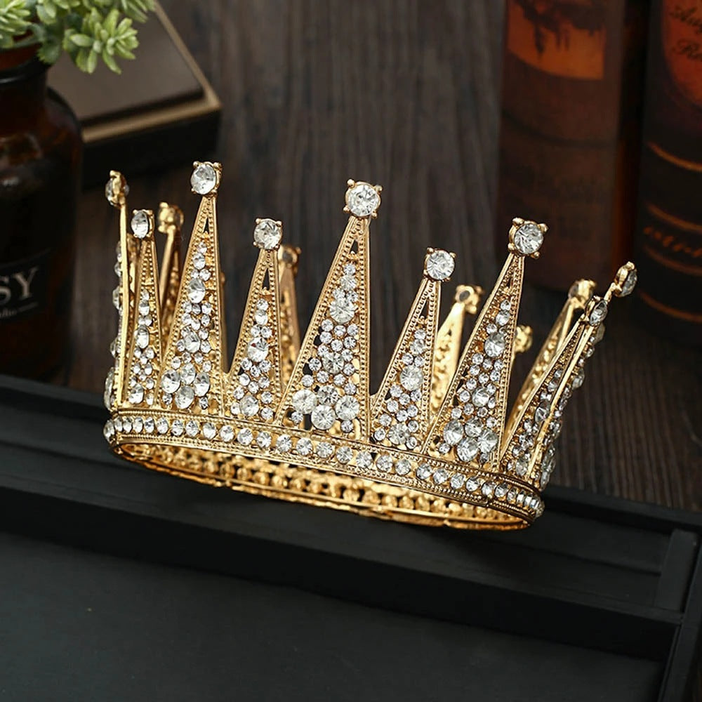 Fashion Bridal Hair Accessories Alloy Hollow Diamond Crown - AFFORDABLE MARKET