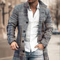 Men's Woolen Stand Collar Mid-length Casual Coat - AFFORDABLE MARKET