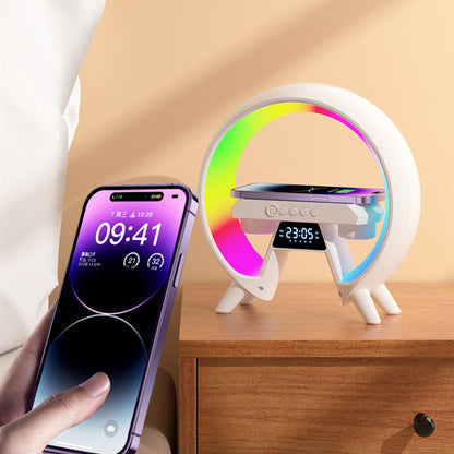 Colorful Clock With Light and Wireless Charger