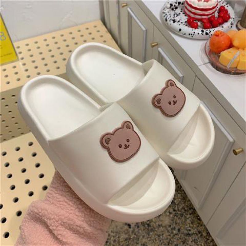 W Bear Slippers Female Home Non-slip Bathing Indoor And Outdoor Wear Soft Bottom Comfortable Sandals Male - AFFORDABLE MARKET