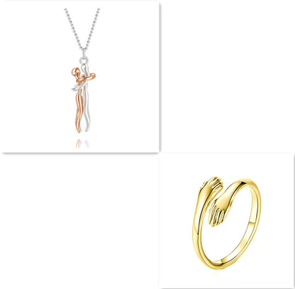 Couple Love Hug Necklace