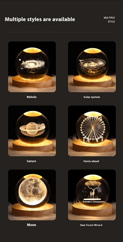 Luminous Crystal Ball Projection Ambience Light